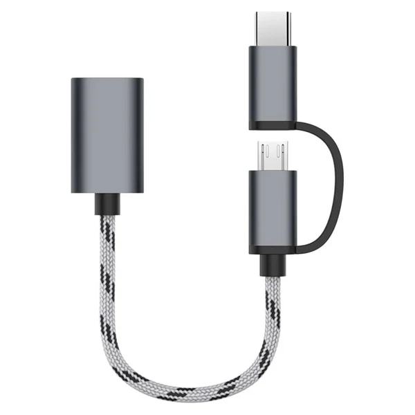 Alfais 4901 USB to Type-C Micro USB Dönüştürücü - Görsel 2