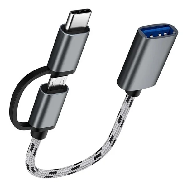 Alfais 4901 USB to Type-C Micro USB Dönüştürücü - Görsel 3