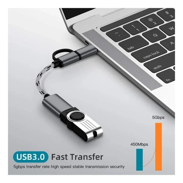 Alfais 4901 USB to Type-C Micro USB Dönüştürücü - Görsel 7