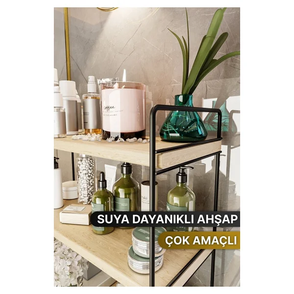 Bino Mutfak Rafı Masaüstü Düzenleyici Organizer Banyo Rafı Çok Amaçlı Düzenleyici Tezgah Üstü Raf - Görsel 8