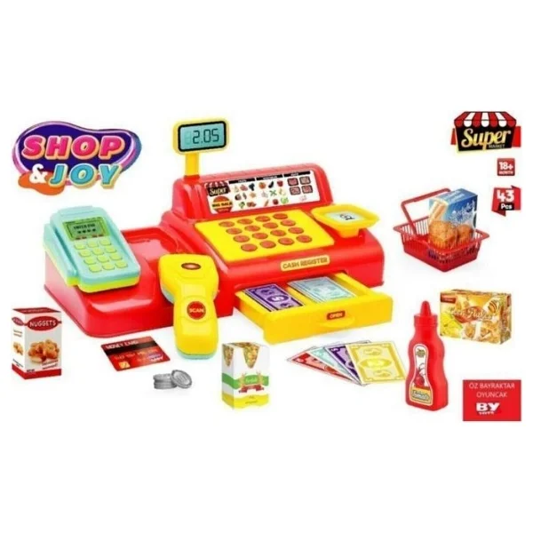 Öz Bayraktar Bayraktar Shop & Joy Yazar Kasa Alış Veriş Seti - Renkli - Görsel 3
