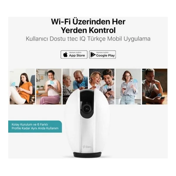 Ttec Wizi Pro 2AGK02 Full HD IP Wi-Fi Güvenlik Kamerası - Görsel 7