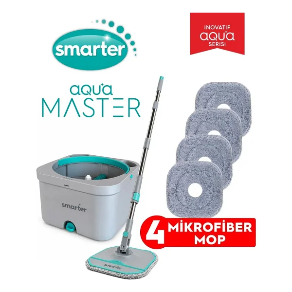 Smarter Aqua Master Otomatik Temizlik Seti + 4 Adet Yedek Mop - Görsel 6