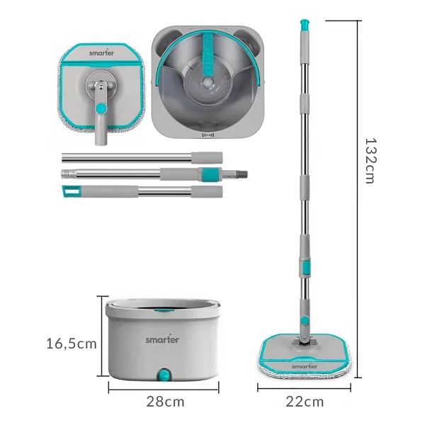 Smarter Aqua Master Otomatik Temizlik Seti + 4 Adet Yedek Mop - Görsel 3