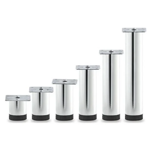 Tuğra Ayarlanabilir Pingolu Krom Mobilya Dolap Ayağı Metal 4'lü 10 cm - 4 Adet - Görsel 3