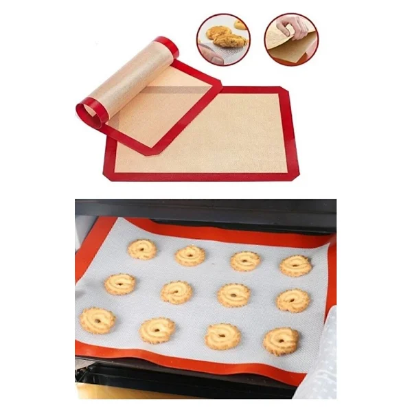 Mucit Home Silikon 40 X 30 Cm Yanmaz Yapışmaz Pişirme Matı - Görsel 2