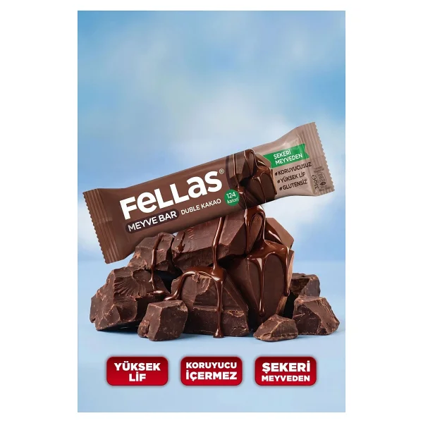 Fellas Duble Kakaolu Meyve Bar 12x35 gr - Görsel 8