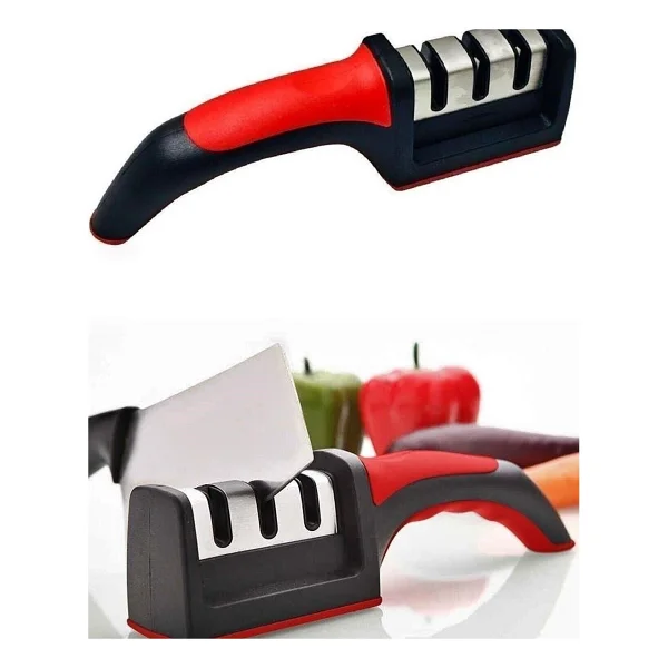 Store Bıçak Bileyici 3 Açılı Elmas Seramik Tungsten Çelik El Bıçakları Bileme Et Bıçağı Bile - Görsel 2