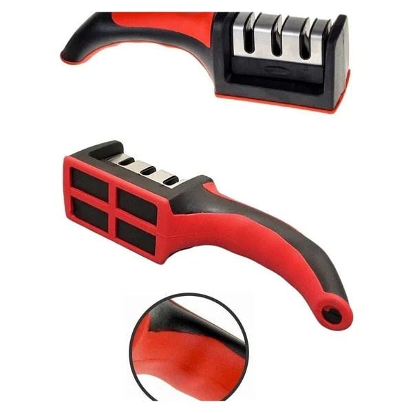 Store Bıçak Bileyici 3 Açılı Elmas Seramik Tungsten Çelik El Bıçakları Bileme Et Bıçağı Bile - Görsel 3