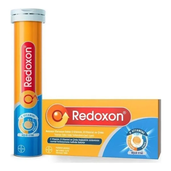 Redoxon Üçlü Etki 15 Efervesan Tablet Portakal Aromalı 3 Paket C Vitamini D Vitamini Çinko - 3 Adet - Görsel 8