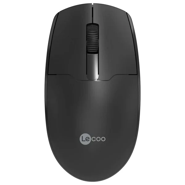 Lenovo Lecoo WS204 Siyah Ergonomik Optik Kablosuz Mouse - Görsel 2