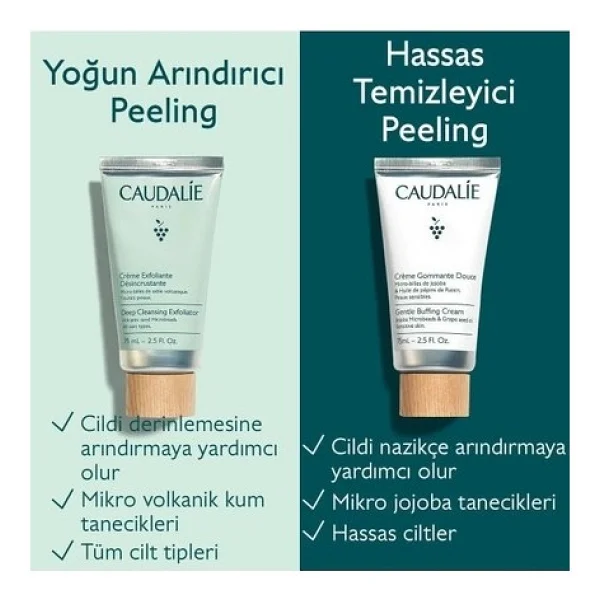 Caudalie Gentle Buffing Hassas Ciltler İçin Krem Peeling 75 ml - Görsel 8