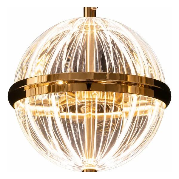 Apliqa Barkın 6'lı 40 Watt Yuvarlak Gold Ledli Modern Salon Avize - Görsel 4
