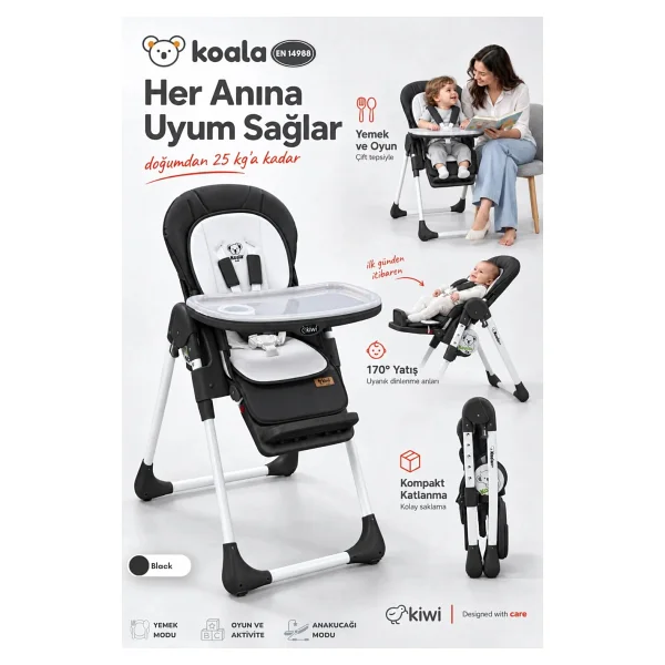 Kiwi Safe & Comfort Koala All in One Mama Sandalyesi - Görsel 10