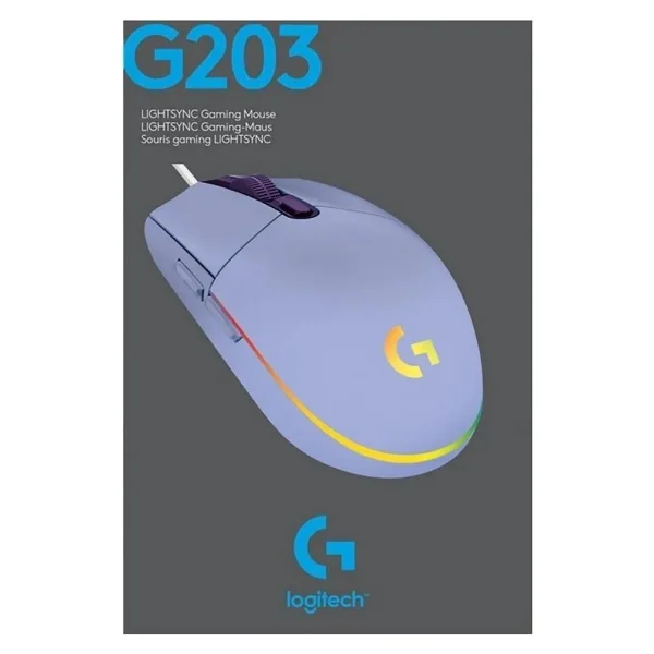 Logitech G203 Lightsync Optik Kablolu Oyuncu Mouse - Görsel 4