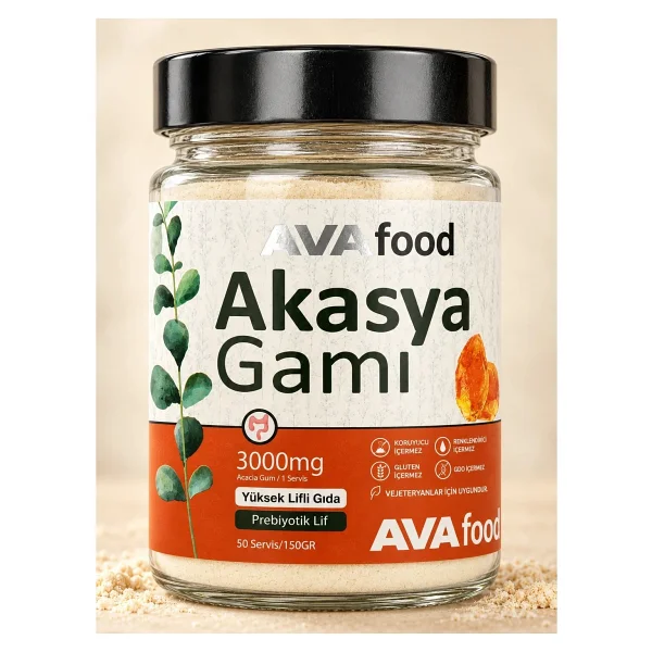 Akasya Gamı Prebiyotik Lif Kaynağı Saf Temiz Içerik 150 Gram Ava Vitamin Food - Görsel 8