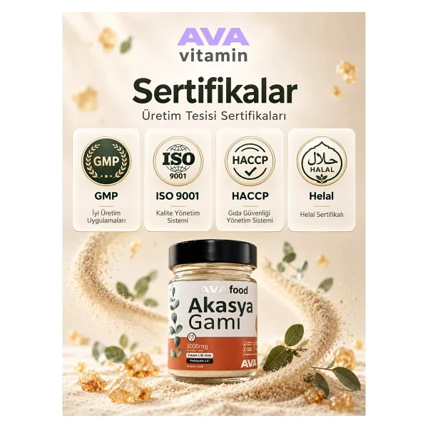 Akasya Gamı Prebiyotik Lif Kaynağı Saf Temiz Içerik 150 Gram Ava Vitamin Food - Görsel 6