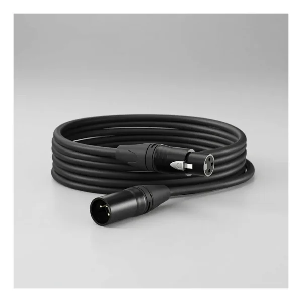 Midex MCB-5X Kaliteli Stereo Mikrofon Kablosu XLR + XLR 5 Metre Siyah Renk - Görsel 2