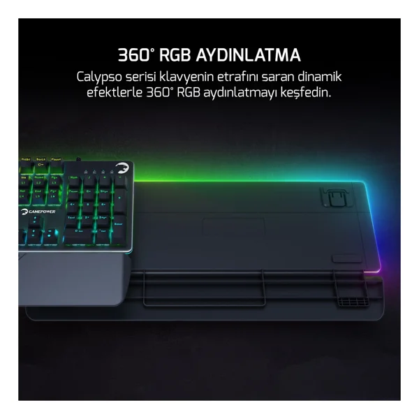 Gamepower Calypso V2 RGB Red Switch Kablolu Mekanik Oyuncu Klavyesi - Görsel 9