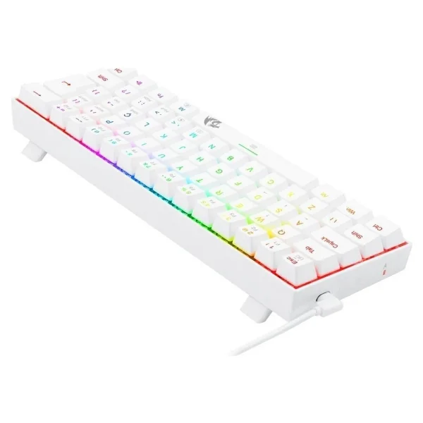 Redragon K630 Dragonborn Beyaz RGB %60 TKL Blue Switch Kablolu Mekanik Oyuncu Klavyesi - Görsel 7