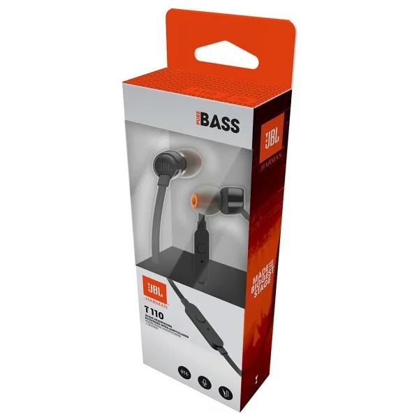 JBL T110 Siyah Kablolu Kulak İçi Kulaklık - Görsel 4