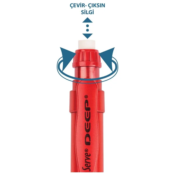 Serve Deep Metalik Kırmızı 0.7 mm Uçlu Kalem - Görsel 2