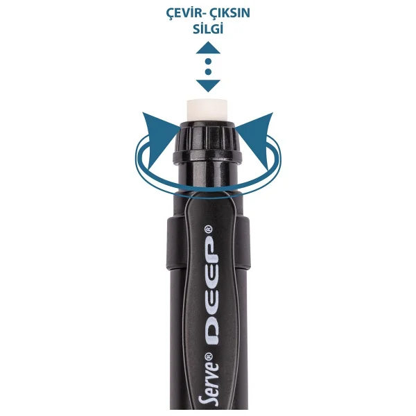 Serve Deep Metalik Siyah 0.7 mm Uçlu Kalem - Görsel 2