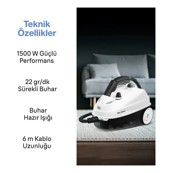 Fakir Max Steam Buharlı Temizleyici - Görsel 5