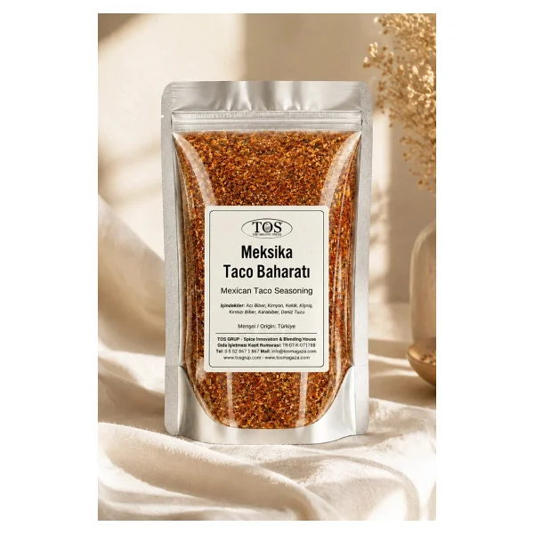 TOS The Organic Spices Meksika Taco Baharatı 250 gr Mexican Taco Spice - Premium Quality Baharat Karışımı - Görsel 2