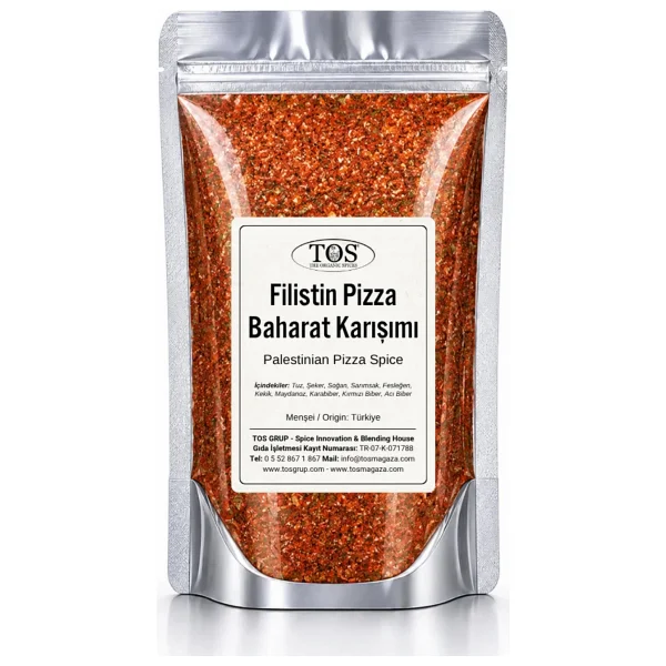 TOS The Organic Spices Tavlin Pizza Filistin Pizza Baharat Karışımı 100 gr Palestinian Pizza Spice Blend - Premium Quality - Görsel 5
