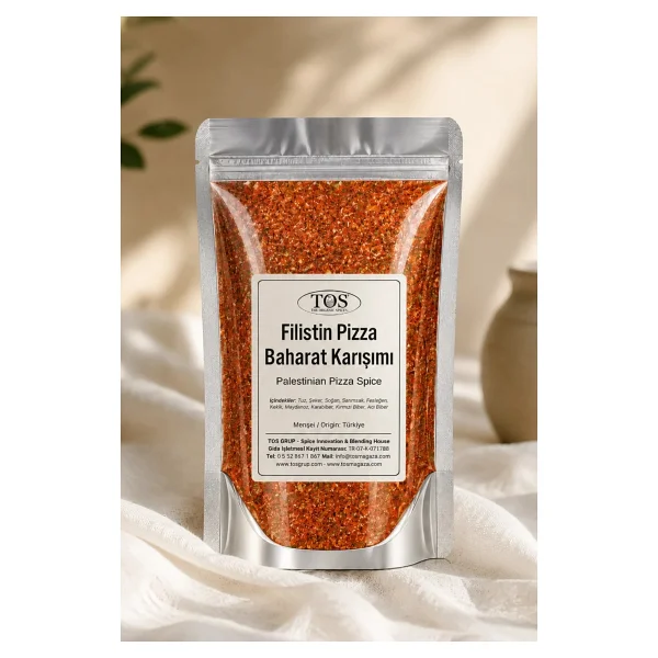 TOS The Organic Spices Tavlin Pizza Filistin Pizza Baharat Karışımı 100 gr Palestinian Pizza Spice Blend - Premium Quality - Görsel 2
