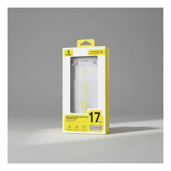 Baseus Crystalline HD İphone 17 Temperli Cam Ekran Koruyucu - Görsel 5