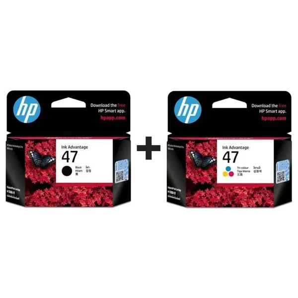 HP 47 6ZD61AE / 6ZD21AE Siyah + Renkli 2'li Set Kartuş - Görsel 5