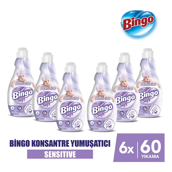 Bingo Soft Sensitive Yumuşatıcı 60 Yıkama 1.44 lt 6'lı - Görsel 9