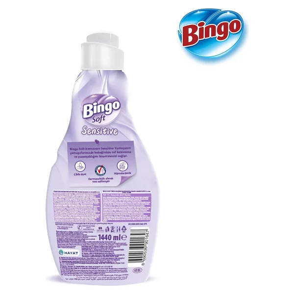 Bingo Soft Sensitive Yumuşatıcı 60 Yıkama 1.44 lt 6'lı - Görsel 3