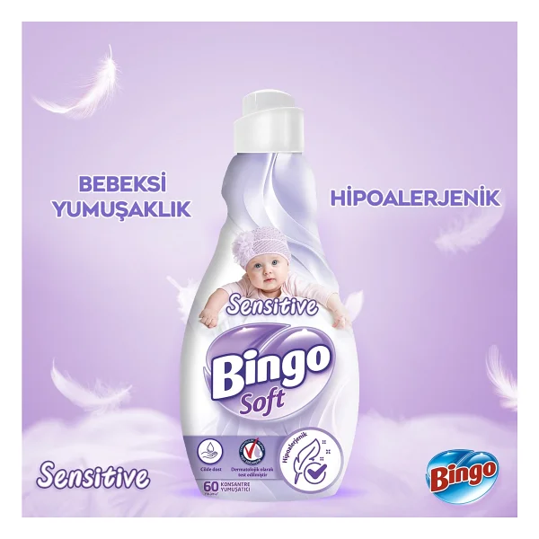 Bingo Soft Sensitive Yumuşatıcı 60 Yıkama 1.44 lt 6'lı - Görsel 4