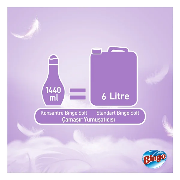 Bingo Soft Sensitive Yumuşatıcı 60 Yıkama 1.44 lt 6'lı - Görsel 5