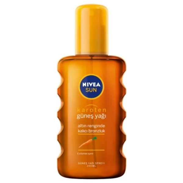 Nivea Karoten Özlü Yoğun Bronzlaştırıcı Güneş Yağı + Sun Güneş Sonrası Sprey 24 Saat Nem 200 ml - Görsel 2