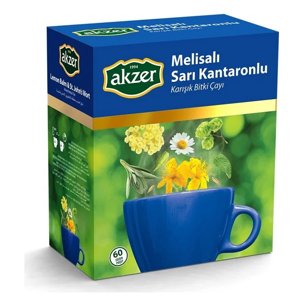 Akzer Melisalı Sarı Kantaronlu Karışık Bitki Çayı 60'lı - Görsel 2