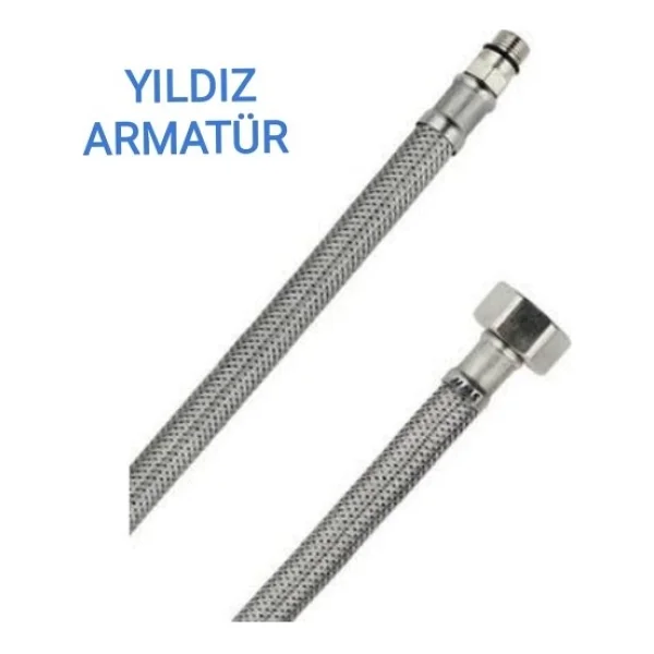 Yıldız Armatür Batarya Bağlantı Hortumu Batarya Fleksi Bağlantı Hortumu Flex M10-3/8 100 cm ( 1 Adet ) - Görsel 2