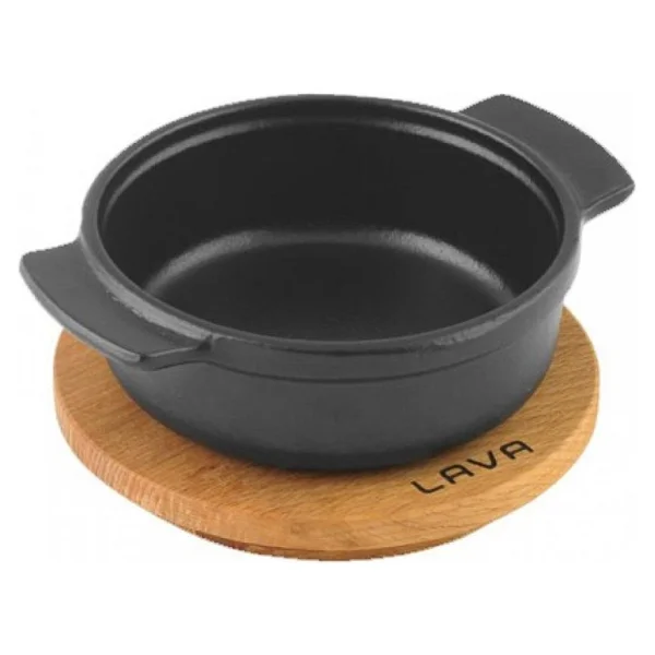 Lava Ahşap Altlıklı 11 cm Döküm Güveç Kabı - Görsel 5