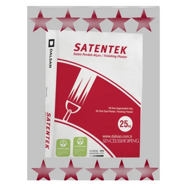 Dalsan Saten Alçı 2 kg Santatek Perdah - Görsel 3