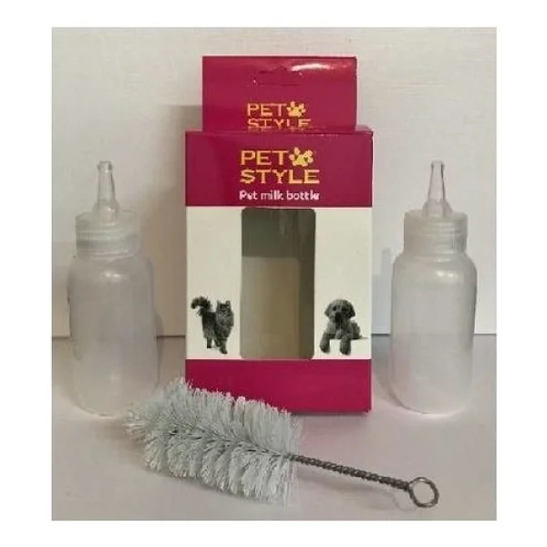 Biopet Pet Style Kedi Köpek Biberonu Ikili 50 ml x 2 Fırçalı - Görsel 2