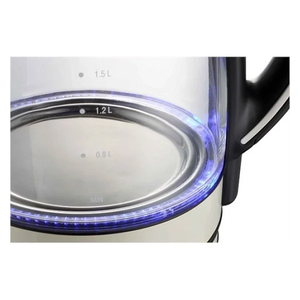 Vestel V-Brunch 2000 Glass 2200 W 1.7 lt Cam Kettle - Görsel 3