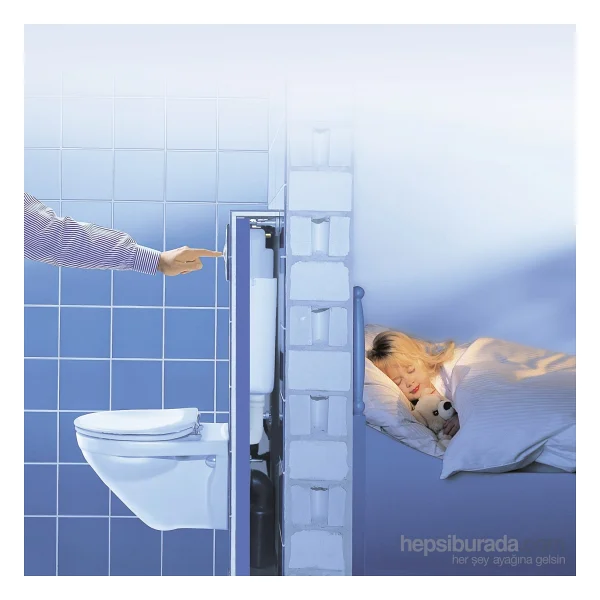 Grohe 38528001 13 cm Rapid SL Pnömatik Gömme Rezervuar - Görsel 5