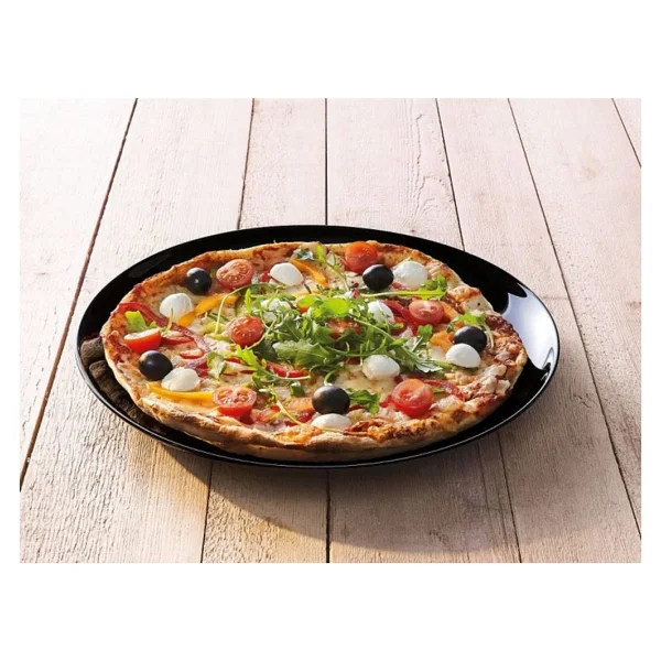 Luminarc Friends Time Pizza Tabağı Siyah 32 cm - Görsel 2