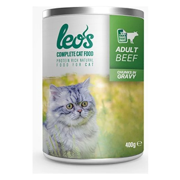 Leo 's Sığır Parça Etli Soslu 400 gr Yetişkin Konserve Kedi Maması - Görsel 2