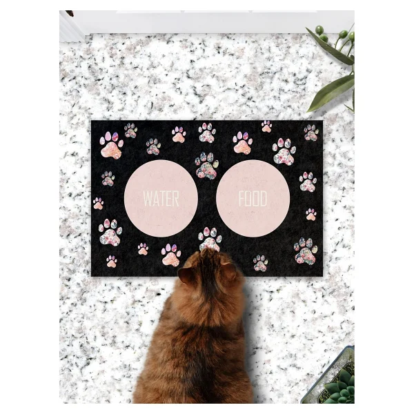 PatiPeti Renkli Patiler Kedi Köpek Eğitim Mama Paspası ve Beslenme Altlığı - Görsel 2