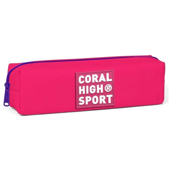 Coral High 22340 Sport Neon Mercan Mor Tek Bölmeli Kalemlik - Görsel 4