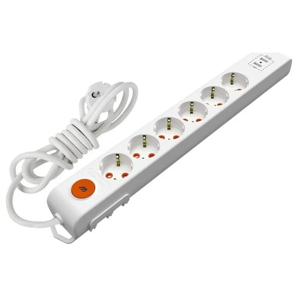 Mutlusan Ri-Tech 001 175 650002 05 00 Topraklı Anahtarlı USB'li 5 m 6'lı Priz - Görsel 4